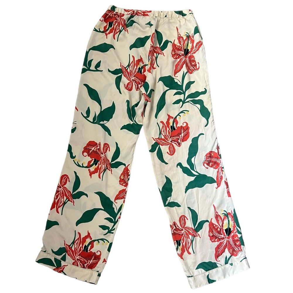Morgan Lane Luxurious Silk Blend Floral/Butterfly Loungewear PJ Pants Size S